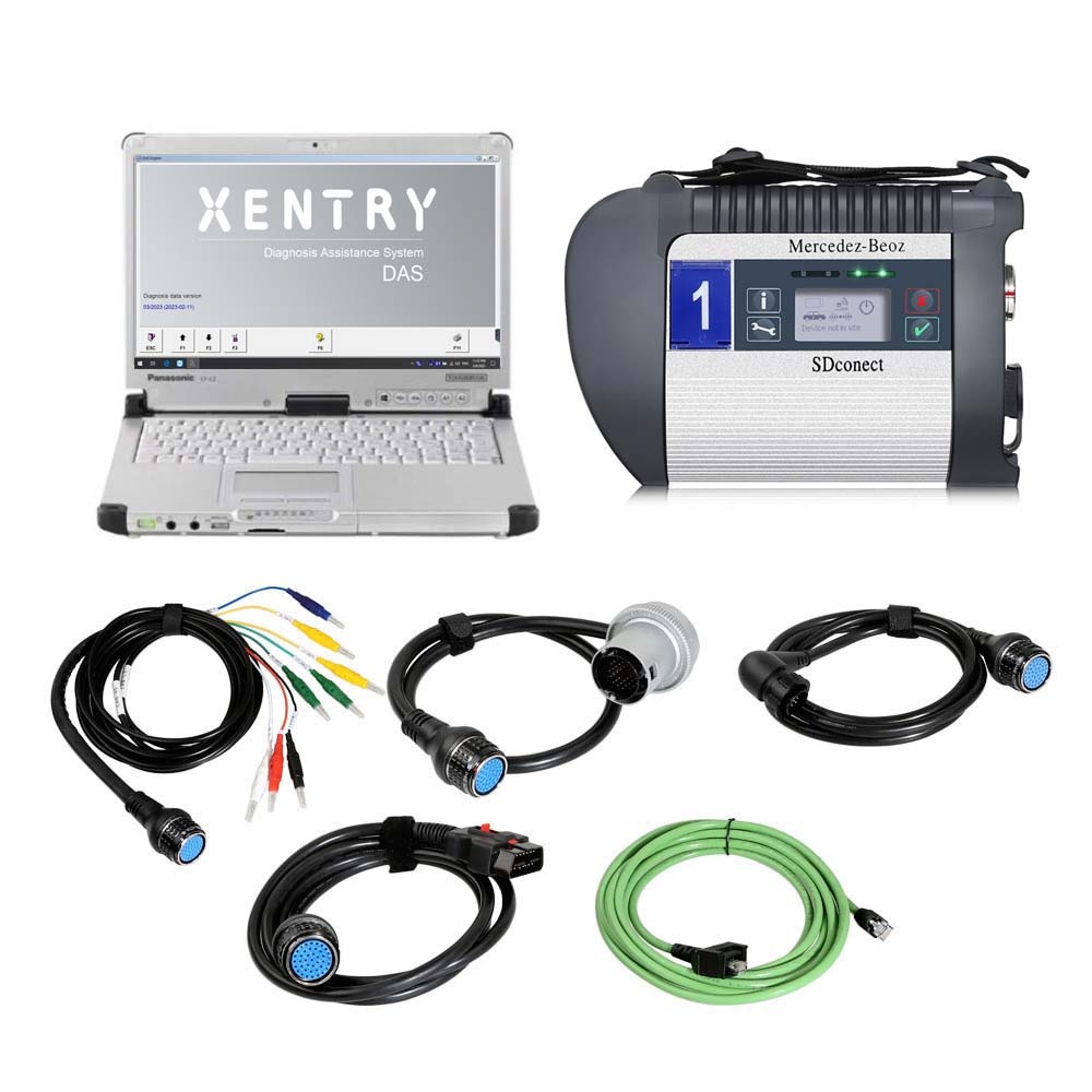 2025.03 DOIP MB SD Connect Compact 4 Star Diagnosis With Panasonic CF-C2 laptop Support Offline Programming