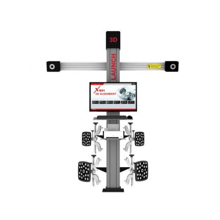 LAUNCH X831T 3D Wheel Aligner 4-Post Car Alignment Lifts Platform Classic Fixed Height Type 32inch Display Screen