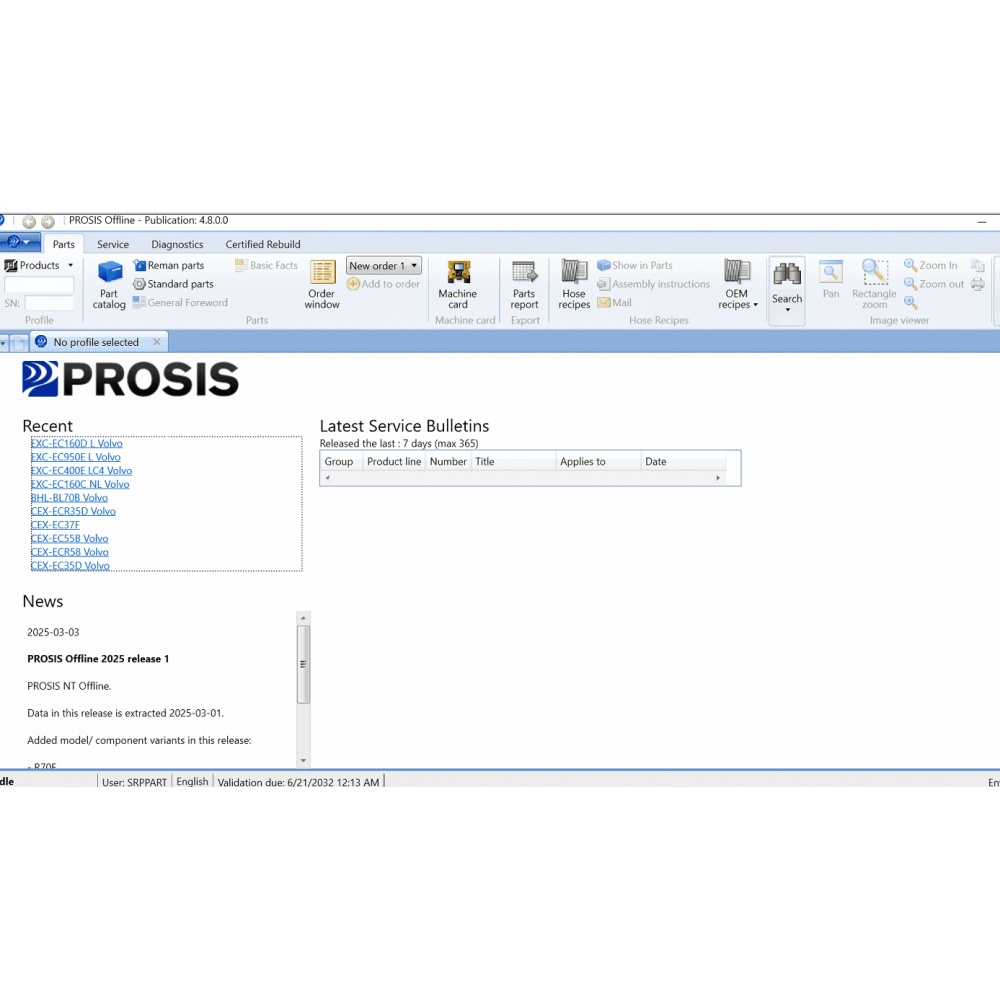 2025.03 For Volvo PROSIS Parts Catalog & Repair Manual for Volvo construction 