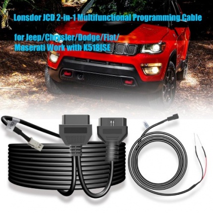 Lonsdor JCD 2-in-1 Multifunctional Programming Cable for Jeep/Chrysler/Dodge/Fiat/Maserati Work for K518ISE