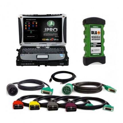 Newest 2025 V1 Noregon JPRO Professional Truck Diagnostic Scan Tool Plus Panasonic CF19 I5 Laptop