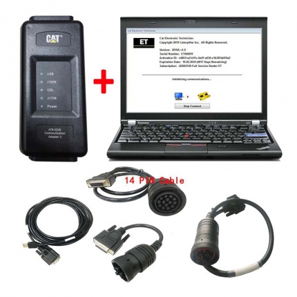 Best Quality 2025A 2019C CAT Caterpillar ET 4 Diagnostic Adapter IV CAT Diagnostic Tool Plus Lenovo X230 Laptop