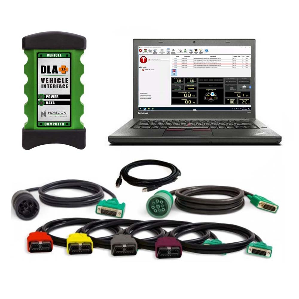 Newest 2025 V1 Noregon JPRO Professional Truck Diagnostic Scan Tool with Software Plus Lenovo T450 Laptop