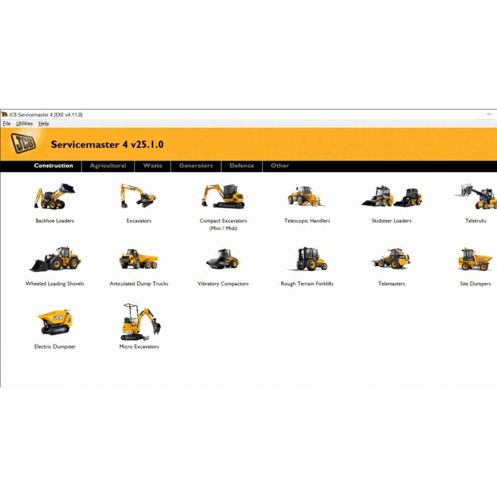 Newest JCB ServiceMaster 4 V25.01 Diagnostic Software 2025.01