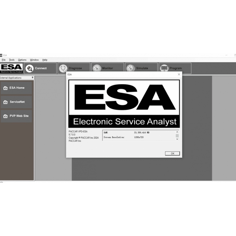 PACCAR ESA Electronic Service Analyst V5.7 With Generation 5 Files and SW Flash files 2025