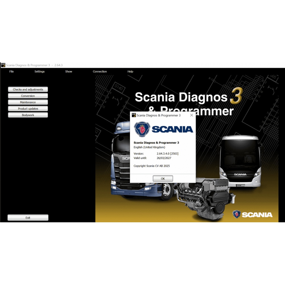 Scania SDP3 2.64.3 2025.03 latest software version