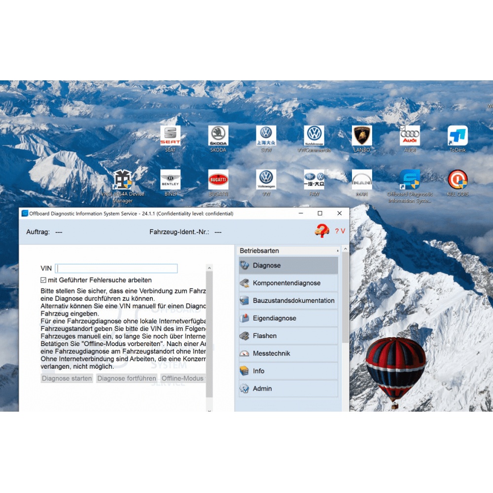 Latest ODIS V24.3 and ODIS Engineering V18.2 Software For VAS6154A Serials Remote Download Install