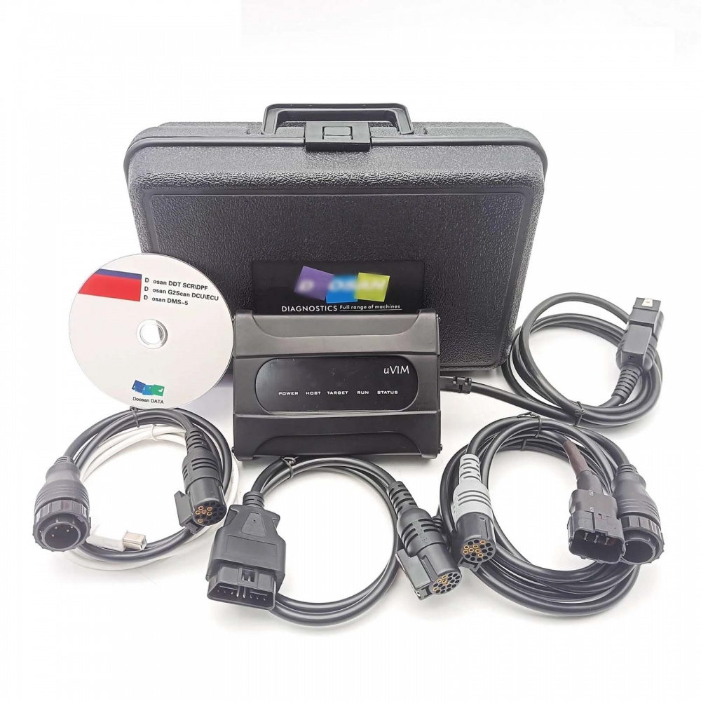 Doosan uVIM Diagnostic Tool Excavator Forklift Engine fault Diagnostics with DMS-5 Software V2025.02