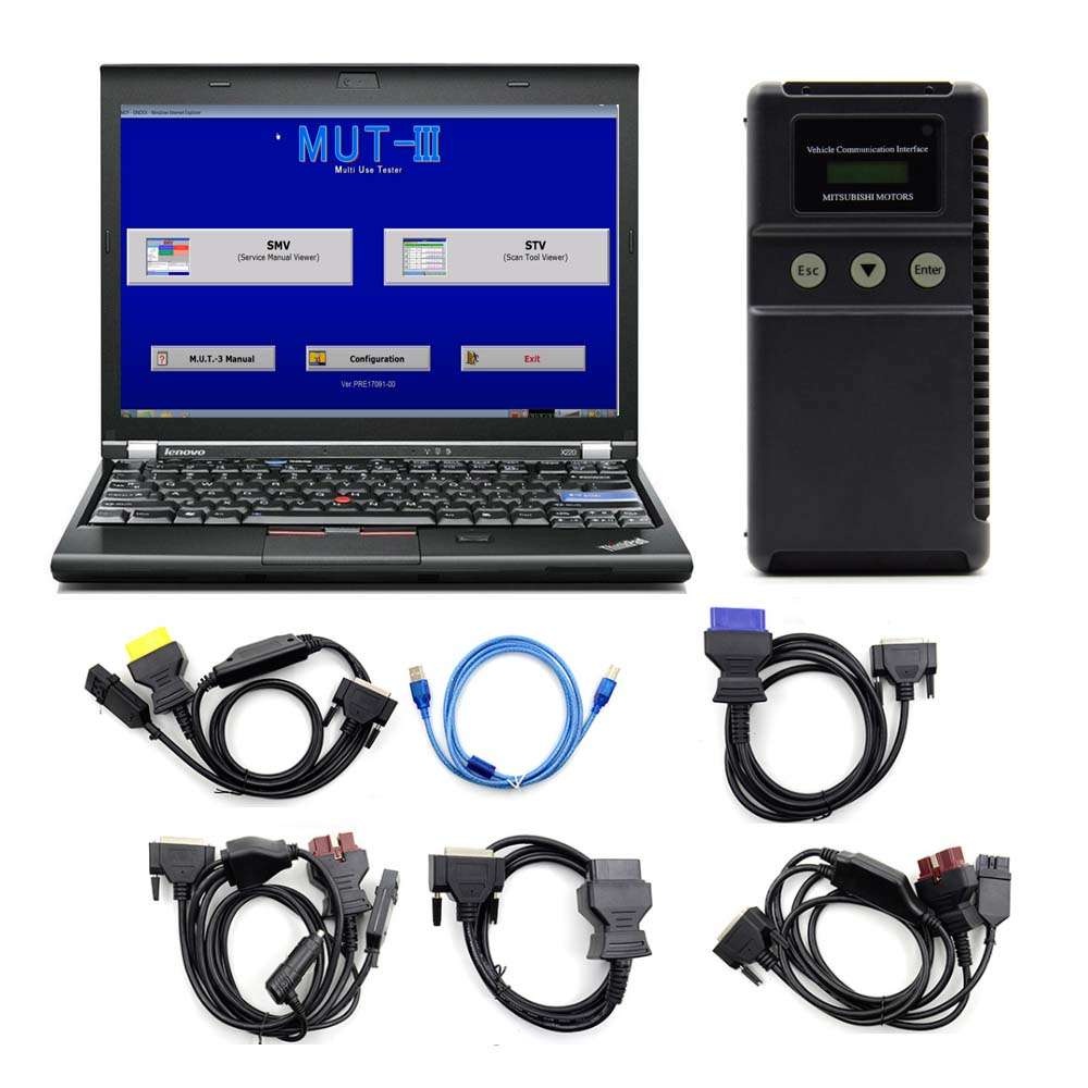 Mitsubishi MUT-3 diagnostic tool Plus Lenovo X230 Laptop for cars and trucks with CF card and Coding Function