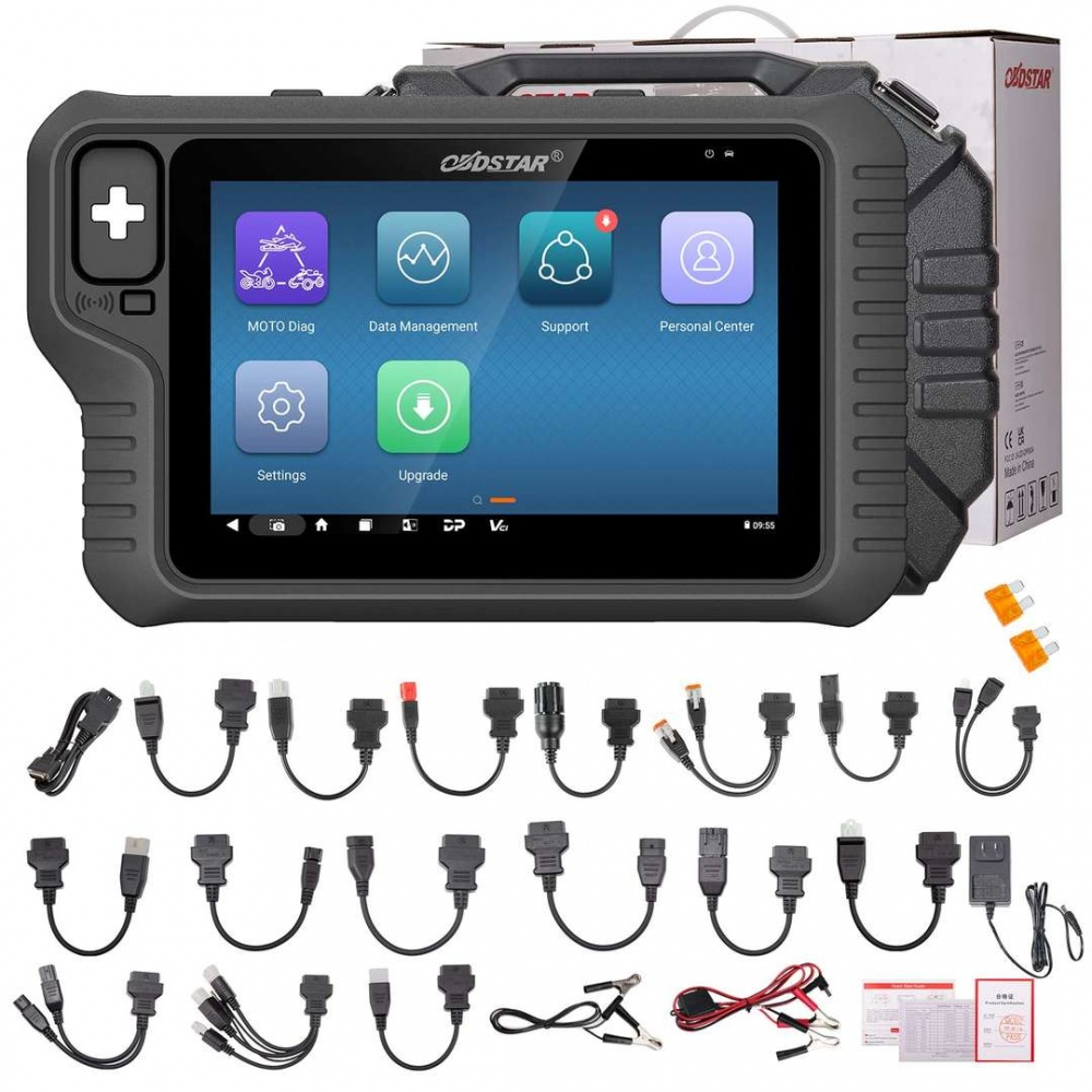OBDSTAR MOTOMASTER Motorcycle Scanner Support CAN FD DoIP,MOTO Diag IMMO,ECU Flasher,ODO Meter,RFID,Remote Test
