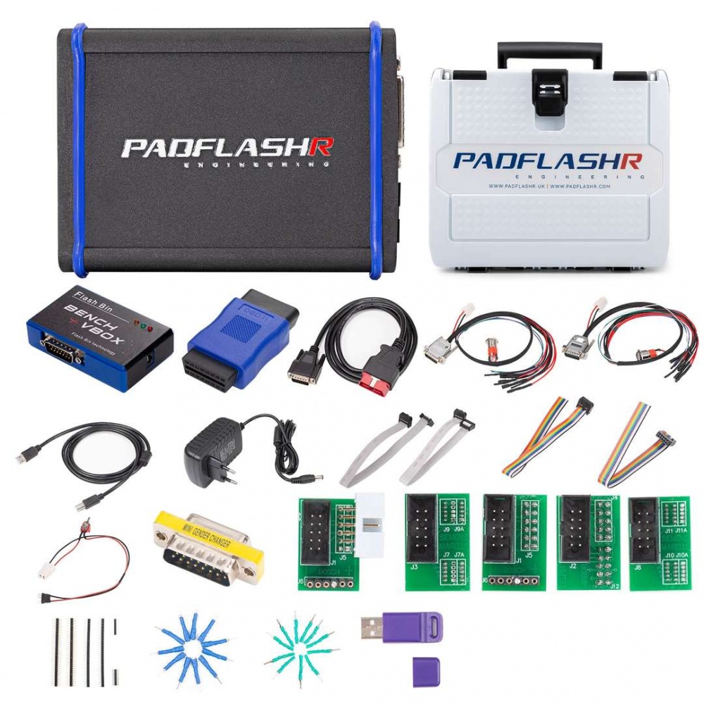 PADFLASH Full Version ECU Programmer with USB Dongle OBD Bench Boot Supports Checksum VR Files